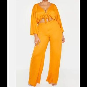 Plus Mustard Yellow Crepe Batwing Cut Out Jumpsuit Sexy Club wear